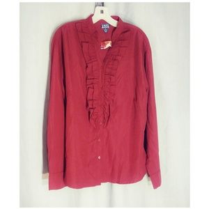 Uniti Casuals Red Button Down Shirt Size 2X/3X